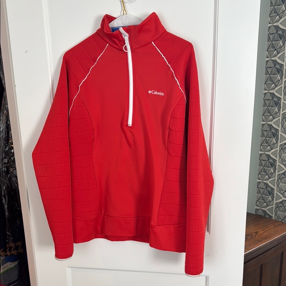 Columbia Red Quarter-Zip Pullover